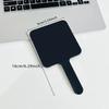 1pc Square Handheld Women Travel Makeup Mirror Chic Handle Dual-Use Desktop Personalized Gift Initial Name 26 Letters Pattern
