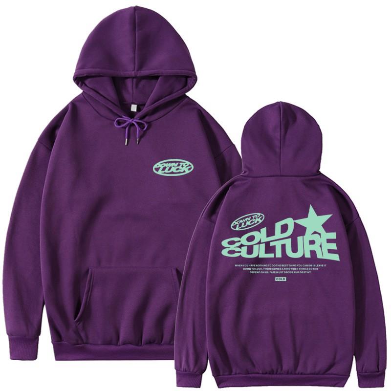 Girls Winter Hoodie Fleece Lined Loose Fit Printed Sweatshirt Streetwear