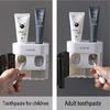 Wall Mounted Toothpaste And Toothbrush Holder With Magnetic Closing Function For Convenient Oral Care