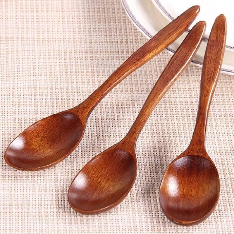 Exquisite Vintage Wooden Spoon Bamboo Kitchen Utensil Tool Ideal For Soup And Catering