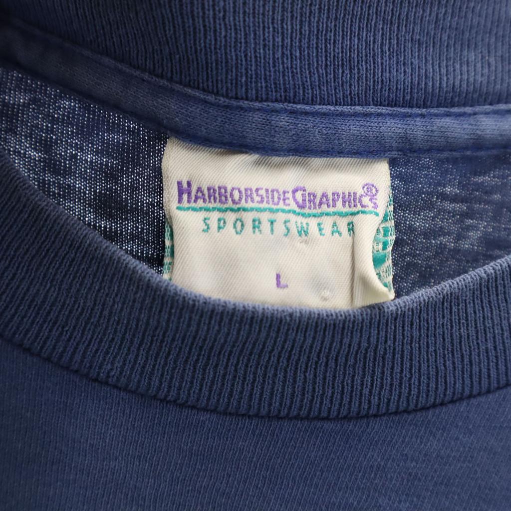 HARBORSIDE GRAPHICS 90s Old USA made frog Short sleeve Single stitch, double sided print T-shirt Men's Used