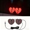 Car Window Light Up Sign Love Heart Shape Automotive Decoration Car Back Window Warning Light For SUV RV Sedan Truck Minivan Van