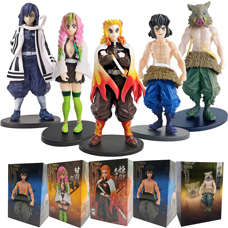 Anime Demon Slayer Figurka Kamado Tanjirou Nezuko Figurki Akcji Model Zabawki Figurka Zenitsu Inosuke Kimetsu No Yaiba Figura