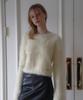 DEHEVE Hairy Flare Sleeve Knit [Cream]