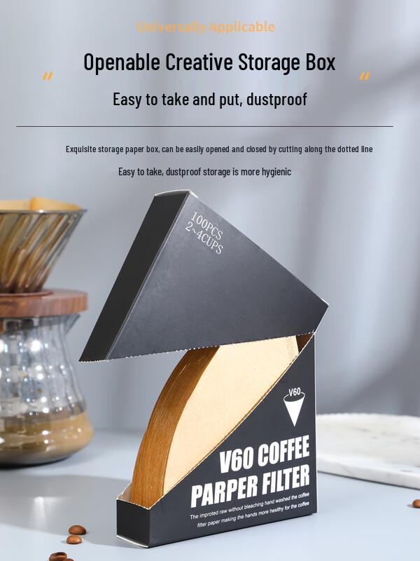 Fächerförmige gebleichte Kaffeefilter