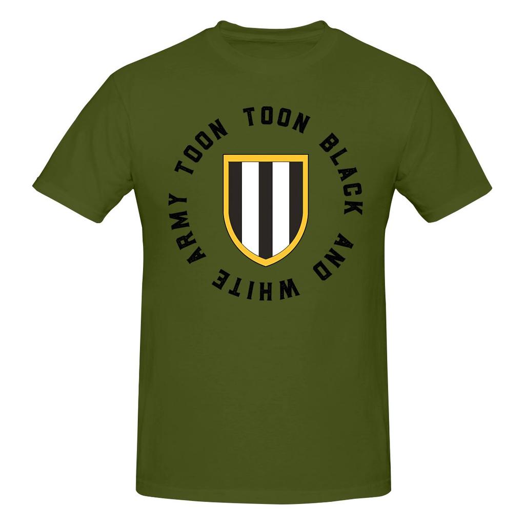 Lustiges Toon Toon Schwarz-Weiß Armee Newcastle Unisex Gedrucktes T-Shirt Unisex T-Shirt Baumwolle