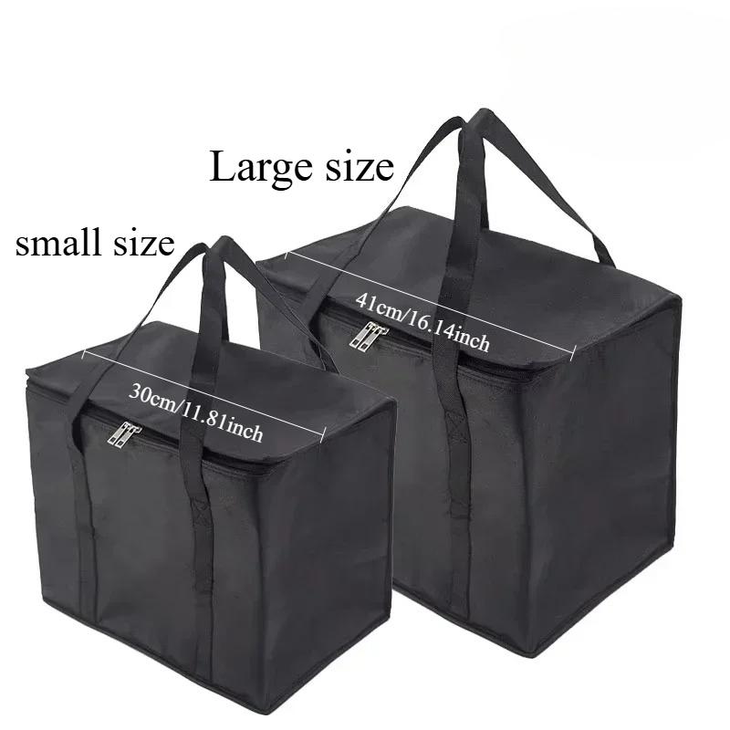 Large-capacity insulated portable lunch bag - Foldable handbag, suitable for delivery and outdoor camping use