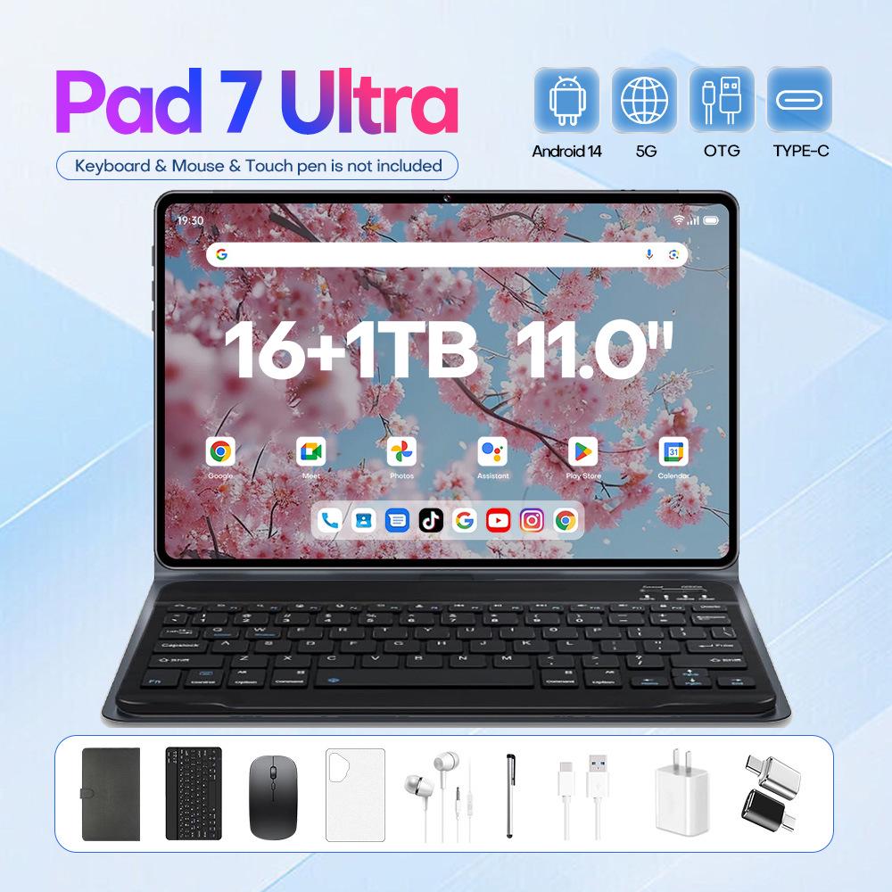 Pad 7 Ultra 10.1-inch Tablet PC with Call Support, Dual SIM, Dual Standby, 16GB+1TB Available