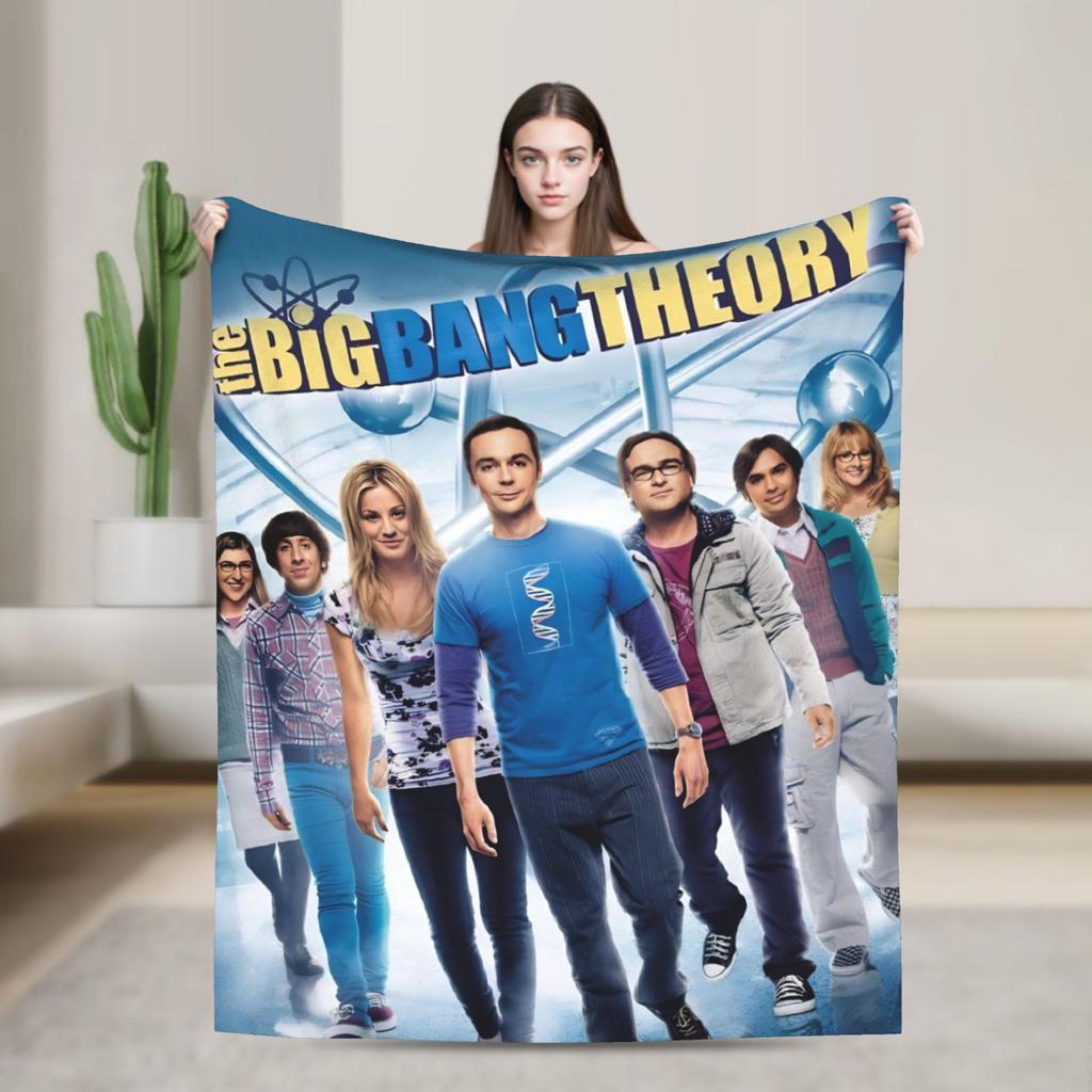 American The Big Bangs Theory Soft Warm Blanket Picnic Plush Throw Blanket Funny Couch Bed Flannel Bedspread Sofa Bed Cover