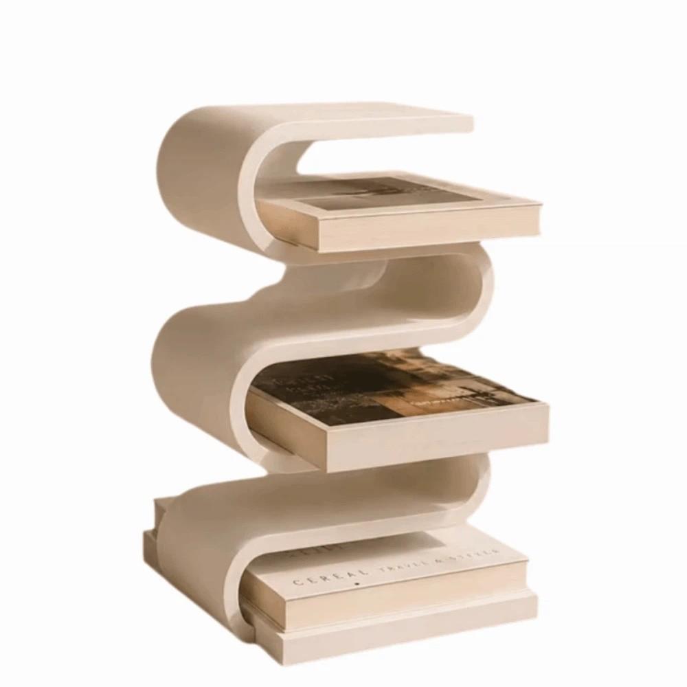 Multi-layer Book Shelf 3D Printed Desk Storage Rack Home Decor Vertical Book Holder Bedside Table