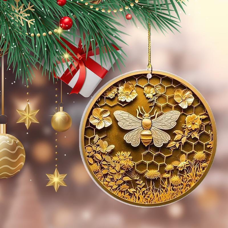 Cartoon Playful Bee Wreath Hanging Decoration Perfect For Gifts Decor And