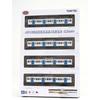 Tomytec Railway Collection, JR 103 Series Senseki Line Renewal Car, New Paint, 4-Car Set, Diorama Supplies, 336754