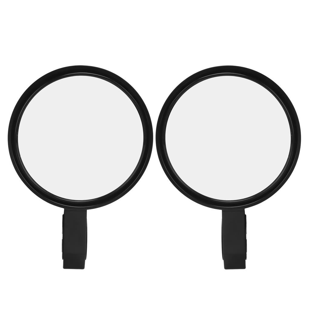 UTV Side Rearview Mirrors Round Black Aluminum Alloy Adjustable Replacement for Polaris RZR 900 XP 1000 1.75in Clamps