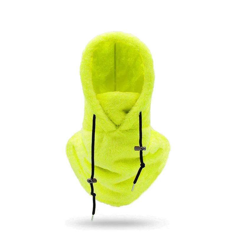 Winter Warm Fleece Cycling Cap Balaclava Windproof Ski Hat Outdoor Sports Cold Beanies Plush Bike Bicycle Riding Accessory