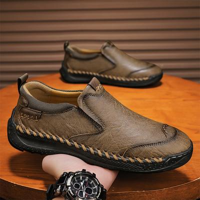 Mode Handgefertigte Herren Freizeitschuhe Weiche Sohle Rutschfest Outdoor Herren Loafer Klassisches Vintage Design Laufschuhe Herren Übergröße 38-46