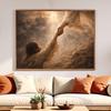 Gesù Che Tende la Mano Fine Wall Art Fede Guarigione Opera d'Arte Emotivo Cristiano Decorazione per la Casa Redenzione Tela Wall Art Decor