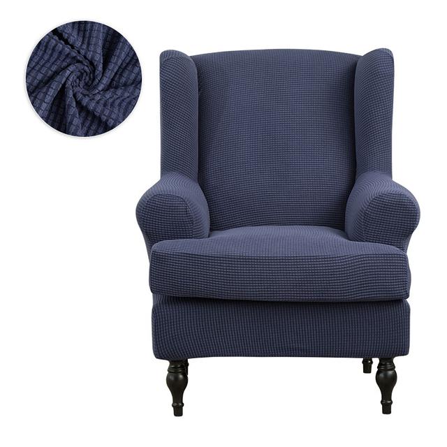 

Левивель клетчатый тканевый чехол для стула с крылом, эластичное европейское кресло, эластичные чехлы на стулья с задней спинкой для гостиной, современный свадебный декор 1 Piece