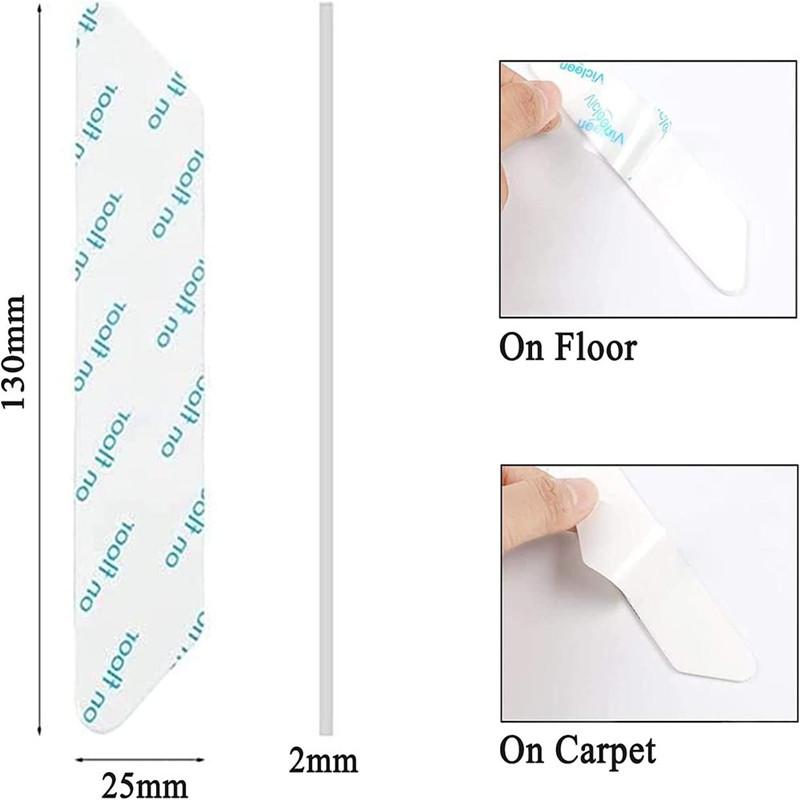 16/8pcs Carpet Non-slip Sticker Reusable Washable Anti Curling Carpet Patch Fixed Stickers Floor Rug Mat Tape Gripper Corner Pad
