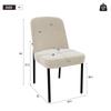 Dining Chairs Set of 2, with Thickened Seat Cushions and Metal Legs, Suitable for Dining Room, Living Room and Cafes, Black Frame, Velvet, Beige