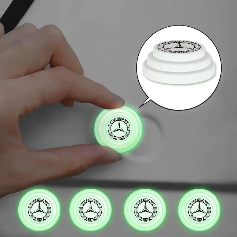 XCEAA1 For AMG Car For Mercedes Benz AMG 4pcs Car Trunk Sound Insulation Pad Luminous Shock Absorber For Mercedes Benz W212 W213 W205 W
