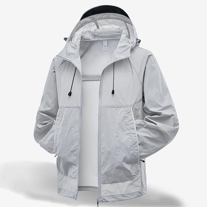 

Легкая куртка с капюшоном для защиты от солнца 2025, универсальная повседневная одежда для улицы XL
