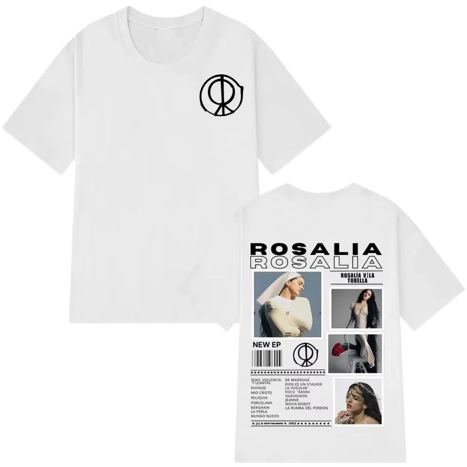 Rosalía LUX Album Tour 2026 Stampa T-Shirt Unisex Girocollo Unisex 100% Cotone Manica Corta Y2k Oversize Tee Regali per Fan Merchandising Concerto