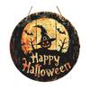 Halloween Sign for Front Door Halloween Wreath Wooden Hanging Sign Boo Ghost Pumpkin Witch Welcome Sign for Window Wall Decor
