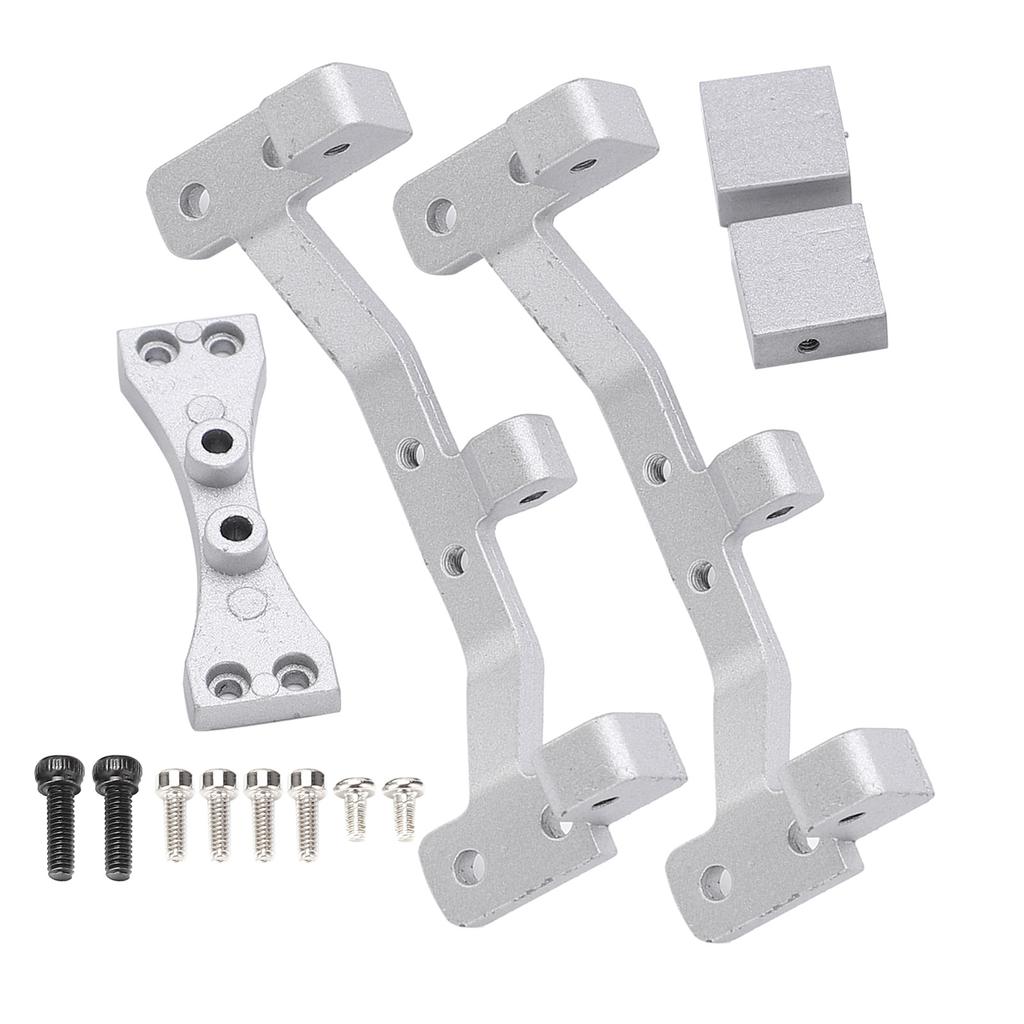 RC Car Modification Tie Rod Seat with Rear Axle Steering Gear Bracket for MN 112 99S D91 D90Silver