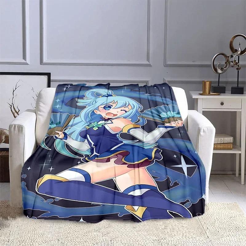 KonoSuba Gods Blessing On This Wonderful World Cartoon Megumin Soft Flannel Throw Blanket for Sofa Living Room  Warm  Cozy
