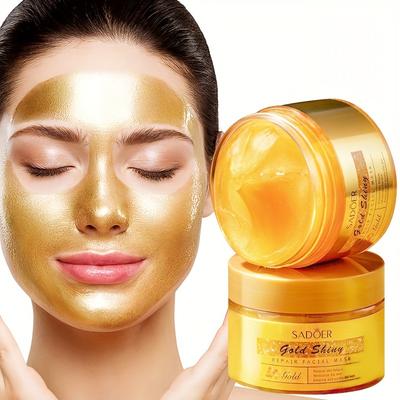 Gold Repair-Gesichtsmaske, ohne Waschen, Tupftyp, feuchtigkeitsspendend, beruhigend, hautaufhellend
