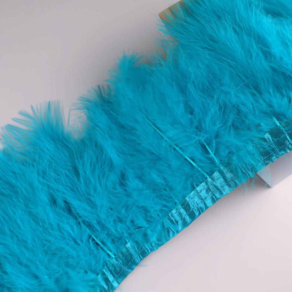 10Meters Marabou Feather Fringe Ribbon Turkey Feathers Trims for Wedding Feather Dress for Decoration Sewing Crafts
