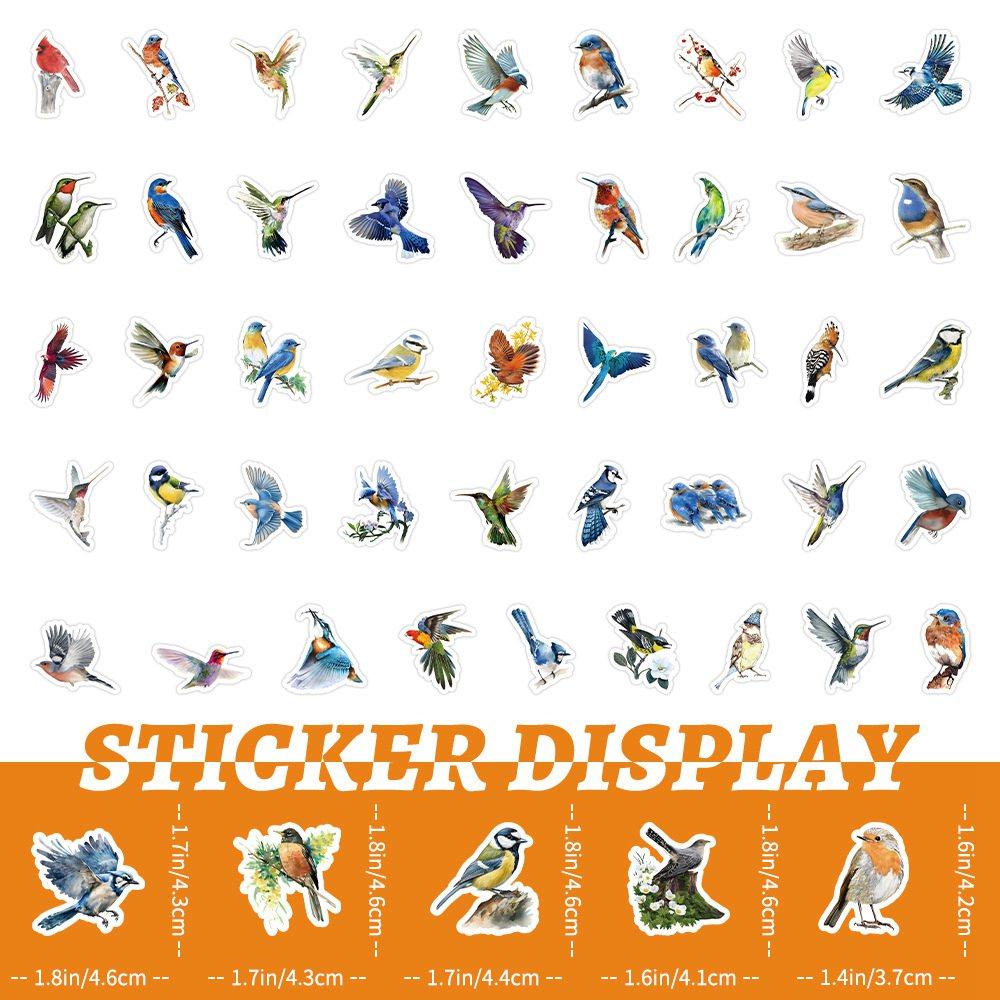 100PCS Ink painting Style Bird Aesthetic Stickers for Laptop Notebook Phone Water Bottle Waterproof Decal Room Decorating