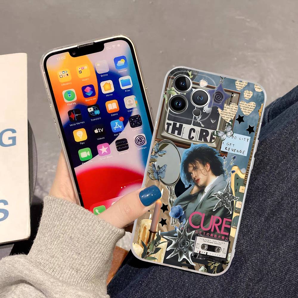 Rock Band THE C-CURE Music For IPhone 11 12 13 14 15 16 17 Pro Max Plus Air Transparent Clear Shockproof Case