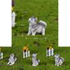 Charming Husky Puppy Resin Sculpture Cute Animal Decoration For Plant Terrarium