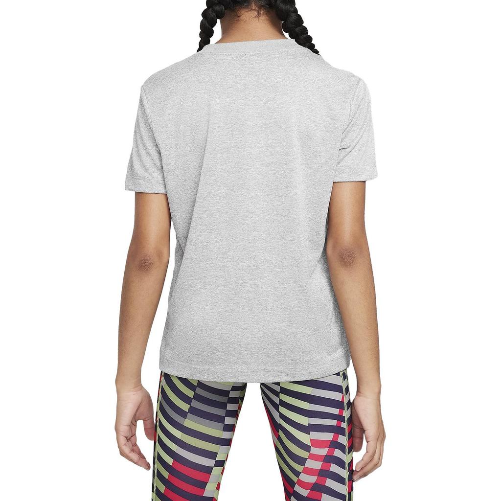 Nike Legend Dri-FIT Comfortable Soft Breathable Short Sleeve T-Shirt Kids Tops Rolling-Grey Pure-Silver Stone-Pink FZ5199-001