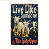 2D Vintage Iron Metal Tin Sign with Protective Coating and Universal Design Perfect for Home Office or Commercial Space