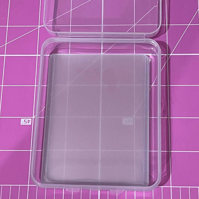 Transparent Storage Box Card Holder Film Storage Box Sticker Stationery Storage Box Square Clear Jewelry Storage Case