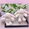 Plush Fluffy Bunny Keychain Soft Material Perfect For Gifts And Decorations