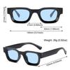 Trendy Thick Square Sunglasses Chunky Beach/Travel/Streetwear Rectangle Shades UV400 Protection Eyewear for Women & Men