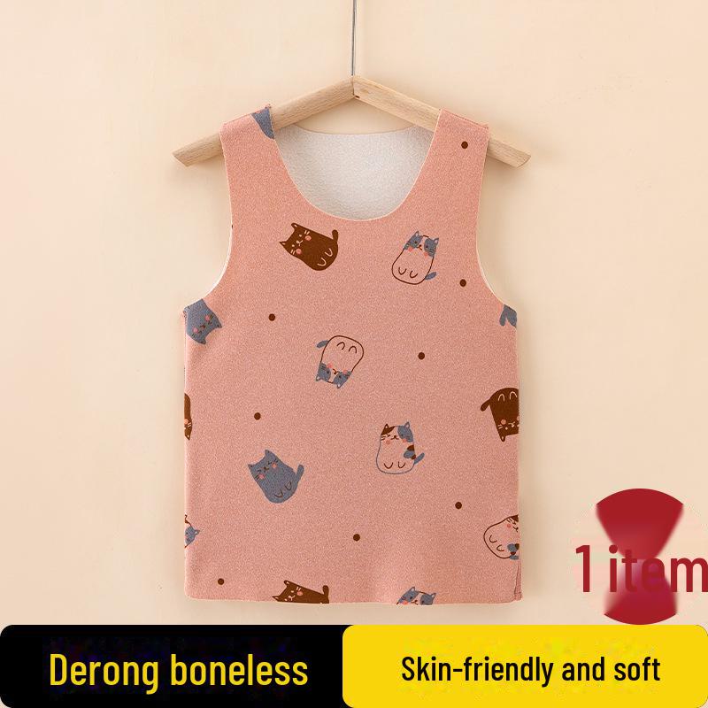 

Бесшовный жилет из немецкого бархата для мальчиков и девочек, унисекс, для детского нижнего белья - теплая многослойная одежда на осень/зиму. 100 for 85-95CM 30 Jin