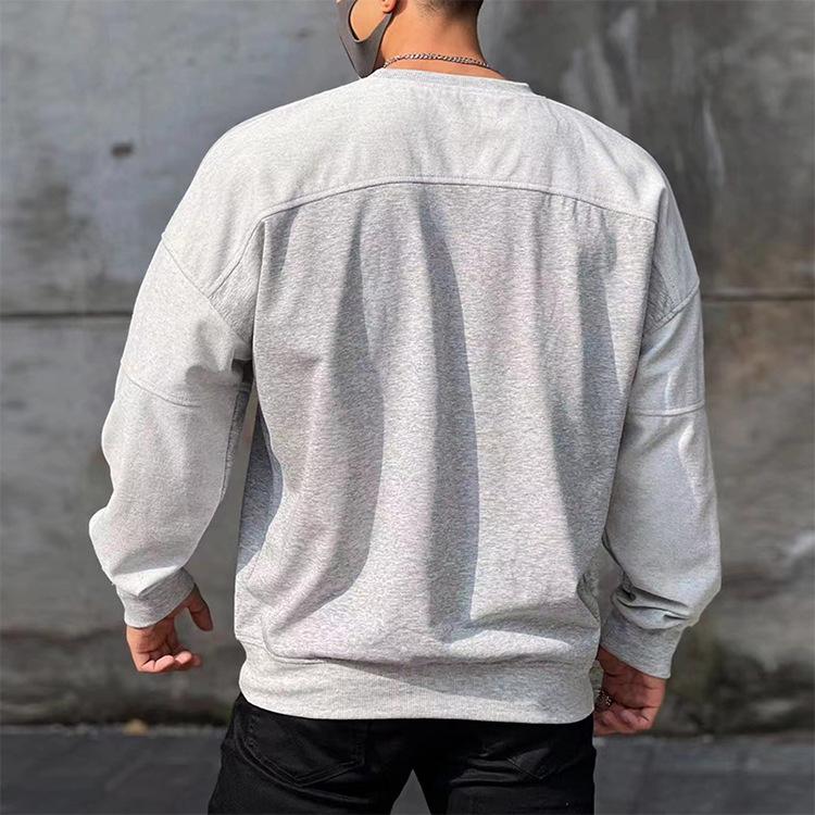 Men's Korean Style Autumn Sweatshirt - Youth Round Neck, Plus Size Casual Jacket