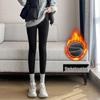 Damen Winter 2025 High Waist Bauchkontrolle Samt Verdickt Schlankmachende Hose - Vertikale Streifen, Hohe Elastizität