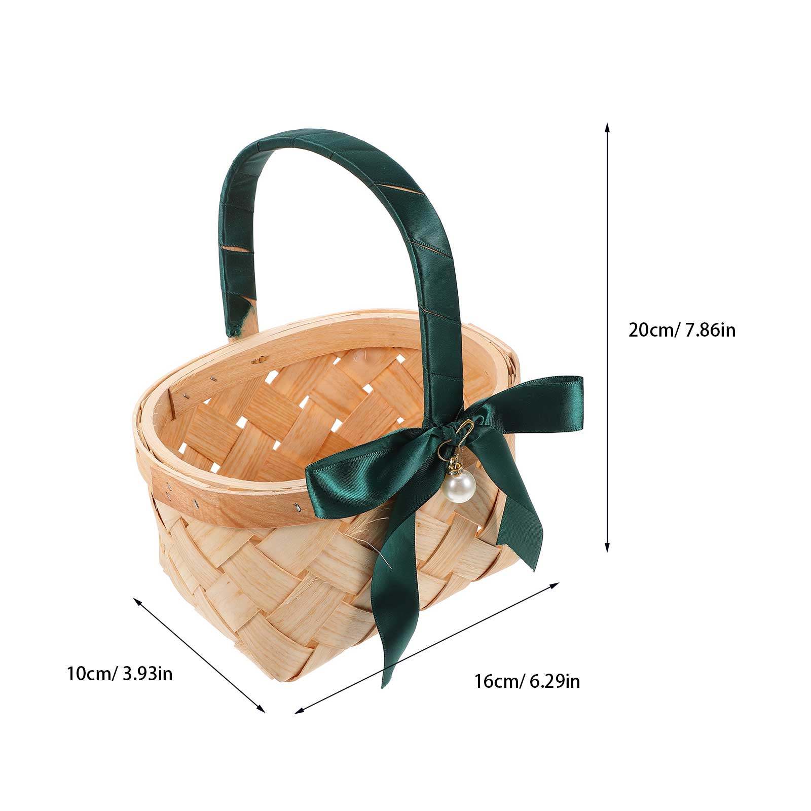 

Handheld Woven Basket for Gifts Fruit Flowers Picnic Party Favors Wedding Bridal Shower Easter Basket Rustic Decor Storage Use