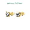 Smyoue 0.1-3CT Certified Moissanite Stud Earring for Women Classic Sparkling Lab Diamond  Silver 925 Jewelry 6-Claws