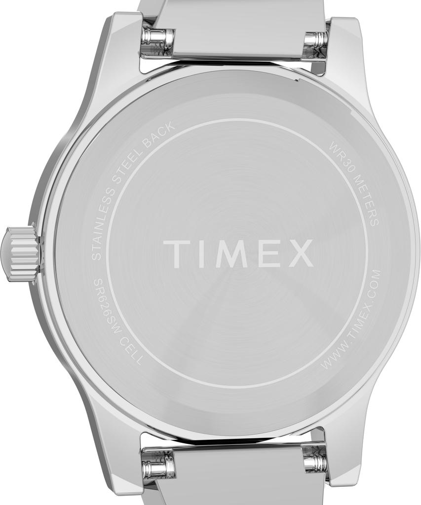 TIMEX Women's Main Street Quartz Watch TW2Y39400 Blue Dial Mineral Glass 25mm 3 ATM Water Resistant