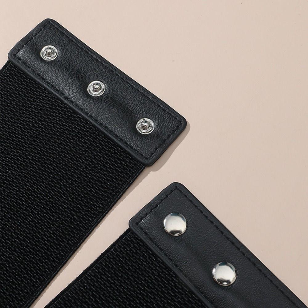 Black Women Waistband PU Leather Waist Belt Luxury Lace Cummerbunds  Daily