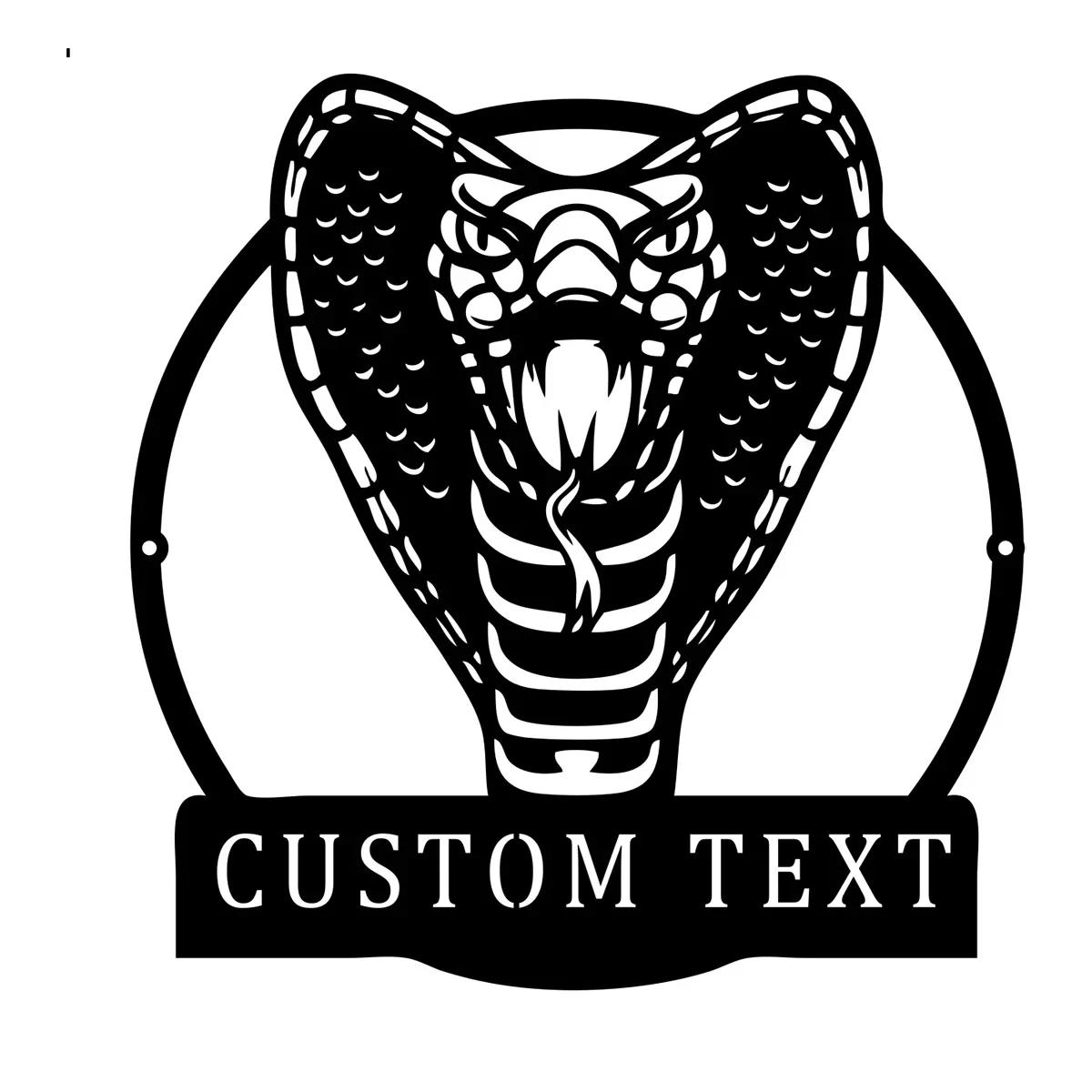 

Metal Wall Art Cobra Snake Sign, Vintage Tin Poster for Home Decor Garage, Birthday Gift for Men