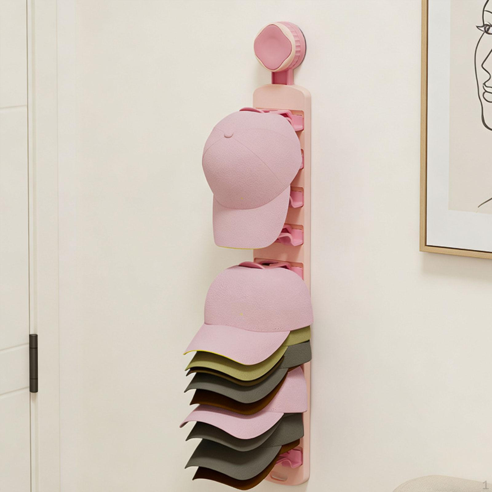 Подставка-держатель для бейсболок настенная вешалка-полка для шляп для прихожей узкого пространства прачечной Light Pink 1670₽