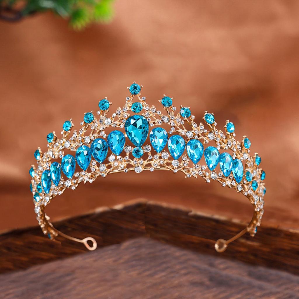 Bride's Water Diamond Crown Headwear European and American Wedding Crowns Wedding Dress Accessories Banquet Styling Updo and Headband Accessories