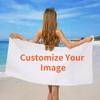 Custom Photo Beach Towel Family Pet Photo Personalized Lightweight Microfiber Outdoor Swimming Gifts Quick-Drying Bath Towel